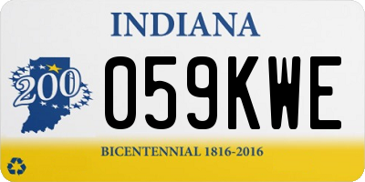 IN license plate 059KWE
