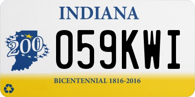 IN license plate 059KWI