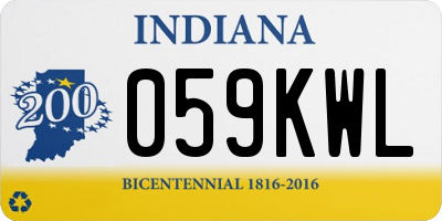 IN license plate 059KWL