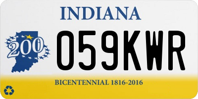 IN license plate 059KWR