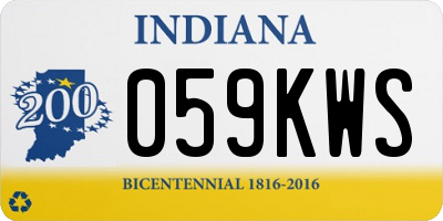IN license plate 059KWS