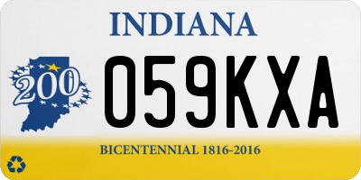 IN license plate 059KXA