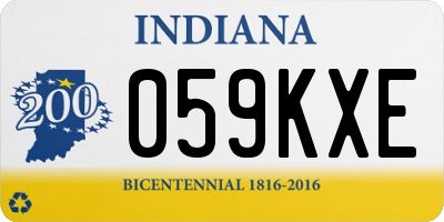 IN license plate 059KXE
