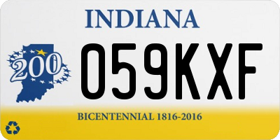 IN license plate 059KXF