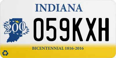 IN license plate 059KXH