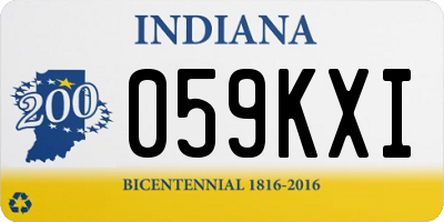 IN license plate 059KXI