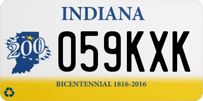 IN license plate 059KXK
