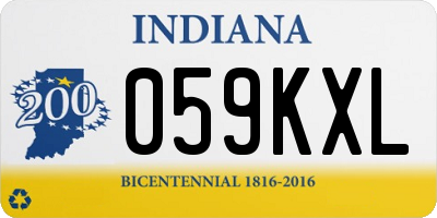 IN license plate 059KXL