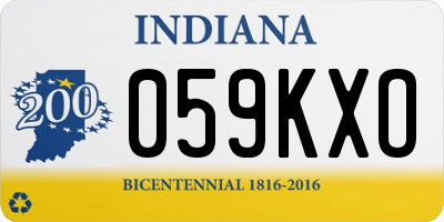 IN license plate 059KXO