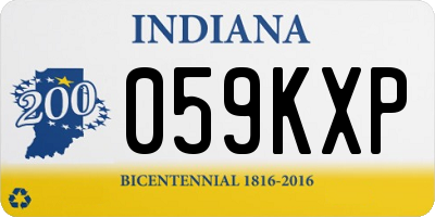 IN license plate 059KXP