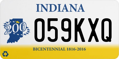 IN license plate 059KXQ