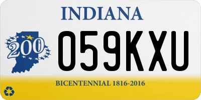 IN license plate 059KXU