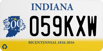 IN license plate 059KXW