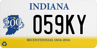 IN license plate 059KY