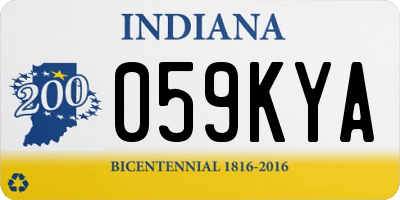 IN license plate 059KYA