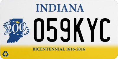 IN license plate 059KYC