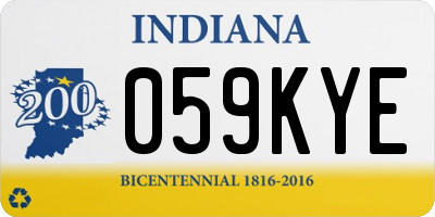 IN license plate 059KYE