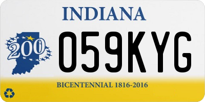 IN license plate 059KYG