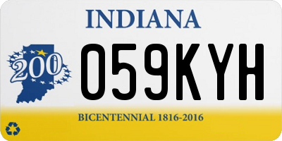 IN license plate 059KYH