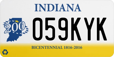 IN license plate 059KYK