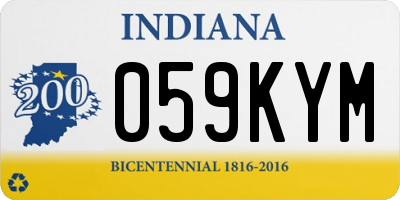 IN license plate 059KYM