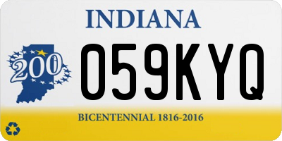 IN license plate 059KYQ
