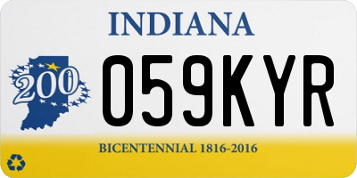 IN license plate 059KYR