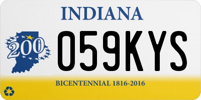IN license plate 059KYS