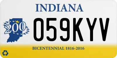 IN license plate 059KYV