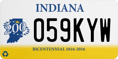 IN license plate 059KYW