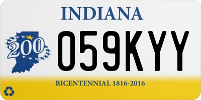 IN license plate 059KYY