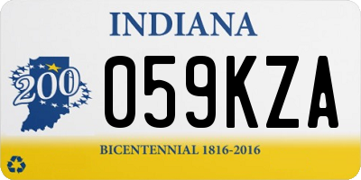 IN license plate 059KZA