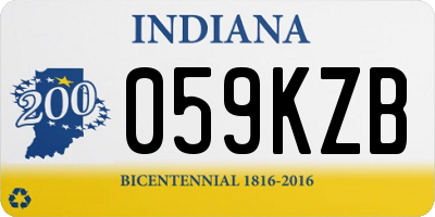 IN license plate 059KZB