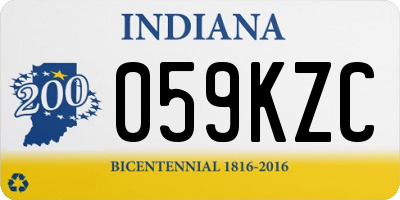 IN license plate 059KZC