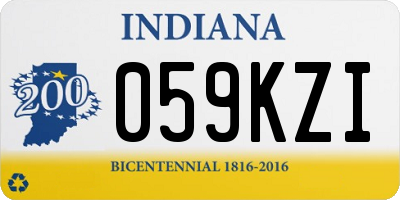 IN license plate 059KZI