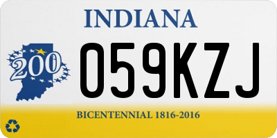 IN license plate 059KZJ
