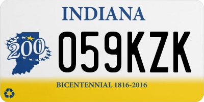IN license plate 059KZK
