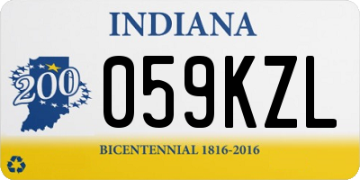 IN license plate 059KZL