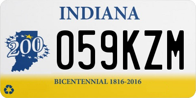 IN license plate 059KZM