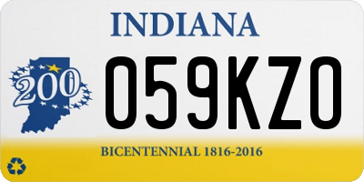 IN license plate 059KZO