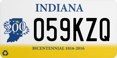 IN license plate 059KZQ