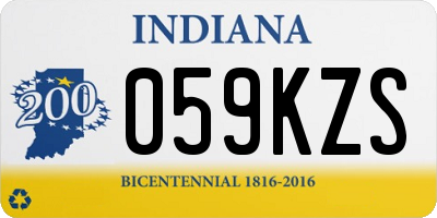 IN license plate 059KZS