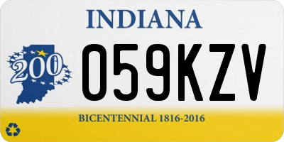 IN license plate 059KZV