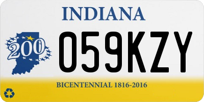 IN license plate 059KZY