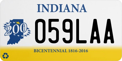 IN license plate 059LAA