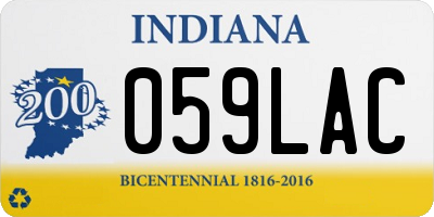 IN license plate 059LAC