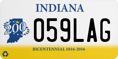 IN license plate 059LAG