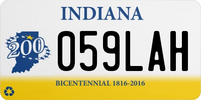 IN license plate 059LAH