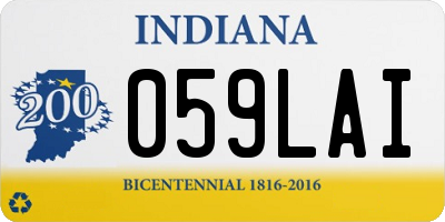 IN license plate 059LAI