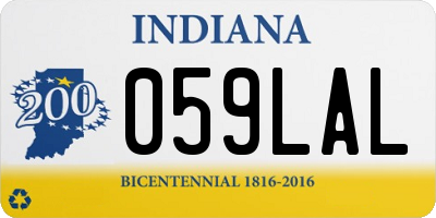 IN license plate 059LAL